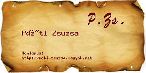 Póti Zsuzsa névjegykártya